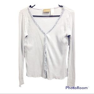 Liz Claiborne Light Blue Cardigan Size Small